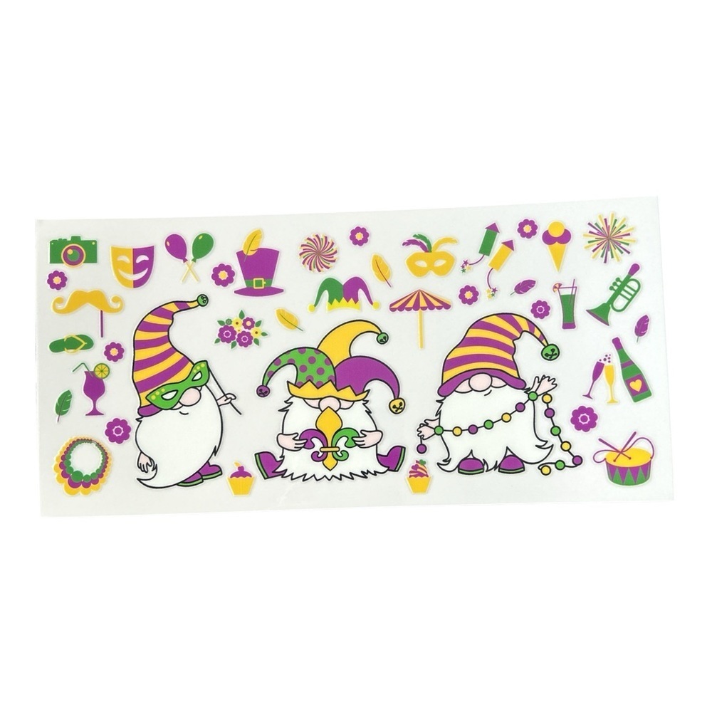 Mardi Gras Cup Decal Wrap 479